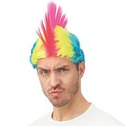 P'TIT CLOWN - 24474 - Parrucca punk multicolore - fluo