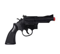 P'tit Clown 51366 - Revolver in plastica, 25 cm, Colore: Nero