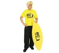 P'TIT Clown - 84948 - Tavola gonfiabile da surf - Licenza ufficiale Brice de Nice™ - Accessorio per travestimenti - Perfetto per Carnevale, feste a tema, serate in costume - Giallo - Taglia unica