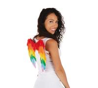 P'tit Clown Ailes d'ange plumes-40 x 32 cm-Arc-en-Ciel Ali, Arcobaleno, 40x32 cm