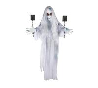 P'tit Clown - Automa Halloween animato - Animatronica fantasma - Animatronics - Suono e luminoso - Decorazione spaventosa - Batterie non incluse (Fantasma incatenato - da appendere, 130 cm)