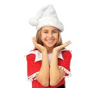 PTIT CLOWN Berretto di Natale Bianco Argento per Bambini - Grigio, Bianco - Taglia Unica