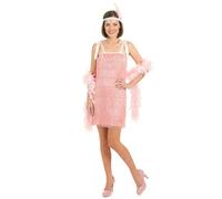 PTIT CLOWN Costume anni '20 rosa charleston donna