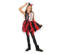 P'TIT CLOWN - Costume Arlecchino da bambino con Froufrou - Costume Halloween da ragazza - nero, rosso (5-6 anni)