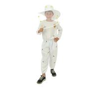 P'TIT CLOWN - Costume da apicoltore per bambini - Unisex - Tuta - Costume perfetto per compleanni, Carnevale, Cosplay, feste in costume ed eventi a tema - Bianco (7-9 anni)