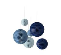 P'TIT Clown re22595 - Set di 6 palline a nido d'ape, colore: Blu