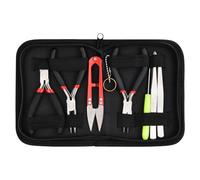 PTJJXA 8 Pezzi Set Kit Strumenti per Bigiotteria, Kit Creazione e Riparazione Gioielli, 3 x Pinze per Gioielli, 2 x Pinzette, 1x Forbici, 1x Punteruolo per Creazione di Gioielli Fai Da Te