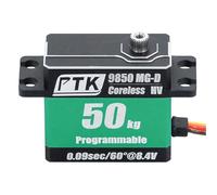 PTK 9850 MG-D 50kg High-torque Metal Digital Servo Motor - Waterproof RC Climbing Vehicle Model - Robot (360°)