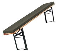PTKG Cuscini per Panchina da Birra Antiscivolo, Cuscino Imbottiti per Panchine da Birra con Cerniera per Set di Tende da Festa Cuscini per Panca da Esterno Birreria Tessuto di Lino,B,200x25x3cm