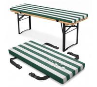 PTKG Cuscini Sedie Cucina 1/2/3 Posti Cuscini da Esterno Spessore 3cm Cuscini Imbottiti per Panche da Birreria Com Fodera Rimovibile per Set da Birreria e Panche da Giardino,Verde,200x28x3cm