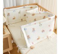 PTKG Cuscino Protezione per Letto, Cuscino Protezione Anticaduta, Traspirante Cuscino Paracolpis, Paracolpi Sponda Sponde Anticaduta, Paracolpis Barriera Sbarre,E4,180cm