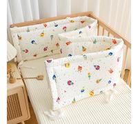 PTKG Cuscino Protezione per Letto, Cuscino Protezione Anticaduta, Traspirante Cuscino Paracolpis, Paracolpi Sponda Sponde Anticaduta, Paracolpis Barriera Sbarre,E5,250cm