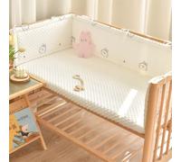PTKG Paracolpis Barriera Sbarre Paracolpi Lettino Neonato Paracolpi Sponda Sponde Anticaduta Cuscino Protezione Laterale per Letto Bordo della con Cinghia Fissa,6,180 * 28cm
