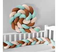 PTKG Serpente Intrecciato Paracolpi per Lettino Cuscino per Bambini Intrecciato Paracolpi per Lettino Bambini Cuscino Sponda Anticaduta a Treccia Sbarra da Viaggio,H39,350CM