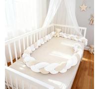 PTKG Sponde Anticaduta per Lettino per Bambini Culla Neonato Cuscino Lettino Treccia Culla Barriera Letto Bambini Cuscino Intrecciato Serpente Letto Paracolpi Sponda,C21,250CM