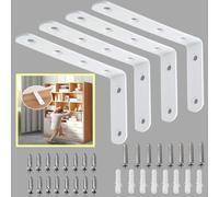 PTKSZGT Ancoraggi per mobili anti-ribaltamento per bambini e animali domestici, ancoraggio da parete per mobili, comò, libreria, dispositivo di prevenzione della caduta per bambini (bianco, 12,7 x 7,6