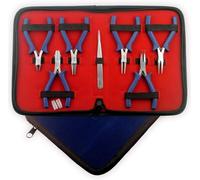 PTL® - Set di mini pinze per la creazione di gioielli con pinze in nylon, per hobby e creazioni creative, idea regalo, blu PTL®