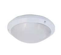 PTLEDIK E27 Applique a Parete/plafoniera Tonda 27cm in PC infrangibile IK10