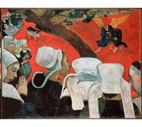 PTLYE Famoso Dipinto Stampe su Canvas Astratti Stampe la visione dopo il sermone o la lotta di Giacobbe con il di Paul Gauguin per Soggiorno 60x90cm