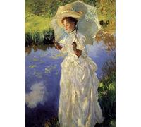 PTLYE Famoso Dipinto Stampe su Canvas Astratti Stampe Passeggiata mattutina di John Singer Sargent per Soggiorno 60x90cm