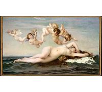 PTLYE Famoso Immagine su Tela Stampa Parete su Tela La Nascita Di Venere Alexandre Cabanel per L'arredamento del Corridoio 60x90cm