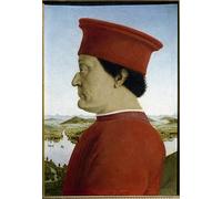 PTLYE Famoso Immagine su Tela Stampa Parete su Tela Portraits of Federico De Montefeltro by Piero Della Francesca per L'arredamento del Corridoio 60x90cm
