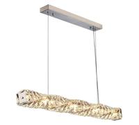 PTLYE Lampadari da soffitto Lampadario di Cristallo Lampadario di Cristallo lineare Lampadario Moderno Rettangolare in Cristallo Lampada a Sospensione a LED dimmerabile Lampada da soffitto sospesa