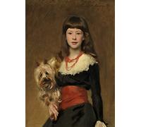 PTLYE Pittura ad Olio Canvas Immagini Arte Murale Vintage Miss Beatrice Townsend di John Singer Sargent per la Decorazione Della Parete 60x90cm