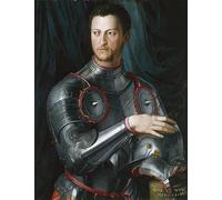 PTLYE Pittura Classica Stampe su Tela Arte Tela Wall Art Cosimo I De Medici con armadura de Agnolo Di Cosimo Bronzino per L'arredamento Dell'ufficio 60x90cm