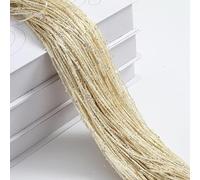 PTNKUIIY 2 tende a filo, 100 x 200 cm, tenda a fili, tenda per porta, divisoria, tenda in corda, per feste, matrimoni, decorazione della stanza, colore beige, giallo
