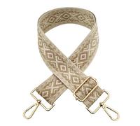 PTNKUIIY 72 - 130 cm, tracolla regolabile per borse, 5 cm, stile boho, tracolla larga con moschettone, color oro, per borse e borse, accessori fai da te, kaki