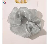 PTNKUIIY Scrunchies - Elastici per capelli da donna, 5 pezzi, taglie forti, elastici vintage, per capelli lunghi o spessi, per capelli ricci, colore grigio