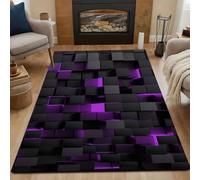PTNQAZ Tappeto neon a nido d'ape, in poliestere di alta qualità, con base antiscivolo, design elegante, consistenza morbida, perfetto per aree ad alto traffico, case di famiglia, varie dimensioni