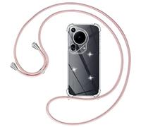 Ptny Cover Compatibile Huawei Pura 70 Ultra, con Laccio a Tracolla Cordino Regolabile, Bumper Antiurto TPU Custodia Trasparente, per Cover CellulareHuawei Pura 70 Ultra