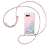 Ptny Cover con Cordino Compatibile con Google Pixel 9A, Glitter Sabbie Mobili Liquido Custodia, con Laccio a Tracolla Cordino Regolabile, per Google Pixel 9A