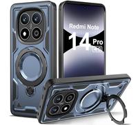 Ptny Cover per Xiaomi Redmi Note 14 Pro 4G Cover con Supporto di Anello, Hard PC + TPU Dual Layer Ibrida Militare Antiurto Grado Militare Case per Xiaomi Redmi Note 14 Pro 4G Custodia, Blu
