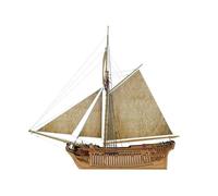 PTPTPTPT Modello 1/48 Modello Di Barca A Vela In Legno, Costole Complete, Kit Di Montaggio Per Struttura Completa, Ornamento Fai Da Te Regalo festivo(Pear wood plate)