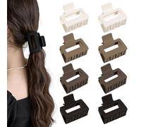 Ptrin Fermagli per capelli per donne e ragazze, fermagli per capelli piccoli, rettangolari medi, antiscivolo, quadrati, per capelli fini/medi/spessi, accessori per capelli eleganti e durevoli, 8 pezzi