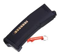 PTS 150rds Enhanced Pol?mero Cargador para Systema PTW Airsoft M4 Serie (Negro) - AirsoftGoGo Llavero Incluido