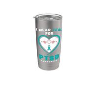 PTSD Awareness Shirt - Indosso Teal per la consapevolezza del disturbo da stress post-traumatico Bicchiere termico in acciaio inox doppia parete