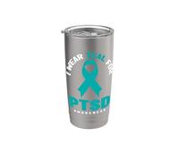 PTSD Awareness Shirt - Indosso Teal per la consapevolezza del disturbo da stress post-traumatico Bicchiere termico in acciaio inox doppia parete