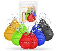 PTT-KEY® | 10 distintivi RFID 13,56 MHz | MCT programmabile su smartphone Android | UID modificabile | Chip CUID | Badge Vigik Universale | NFC Tag | Badge Passaggio Ovunque | Badge Edificio | Lettore