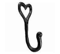 PTTRNS Appendiabiti da Parete Ferro Decorativo Vintage Cappello Camera da Letto casa Supporto a Parete Supporto Nero Gancio a Forma di Cuore Cappotto portaoggetti Porta Ganci Appendiabiti