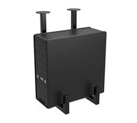 PTTRNS Supporto for Supporto a Torre for PC sotto la scrivania, Gancio for Custodia Host for PC Desktop, Supporto for CPU Montato in Acciaio Nero, può Contenere Fino a 44 libbre, Facile da installare