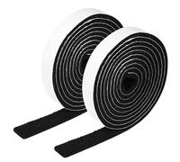 Ptwola 2 rotoli di nastro in feltro con retro adesivo, forte nastro in feltro autoadesivo, antiscivolo, tagliabili, per proteggere pavimenti in legno e pareti (1/2 x 152 cm, nero)