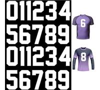 Ptwola 22 toppe termoadesive a forma di numeri, da 0 a 9, per uniformi di squadra, magliette sportive, calcio, basket, baseball, cappelli, calze, jeans, accessori fai da te