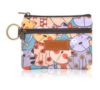 Ptwola Piccola borsa portamonete con cerniera portachiavi portamonete carino impermeabile portamonete portafoglio mini cambio contanti carta d'identità borsa portaoggetti per donne uomini ragazze