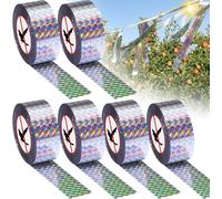 Ptyism 6 Pezzi Nastro Repellente Antiuccelli Riflettente（2.4cm x 80m）Nastro Anti Piccioni,Repellenti Per Uccelli丨Nastro Di Difesa Per Uccelli Per AllontanareAllontanare