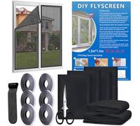 Ptyism 6 Pezzi Zanzariere finestre（130cm x 150cm con forbici e altri accessori）Telo zanzariera,Mosquito net window丨Finestra con zanzariera