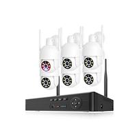 PTZ 8CH 5MP Kit CCTV Wireless NVR Wifi Outdoor AI IP Di Sicurezza Telecamera Audio Bidirezionale Videosorveglianza(2T,8CH NVR and 6 Camera)